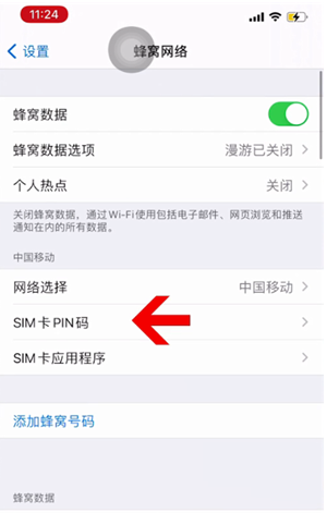 阿拉善苹果14维修网分享如何给iPhone14的SIM卡设置密码 