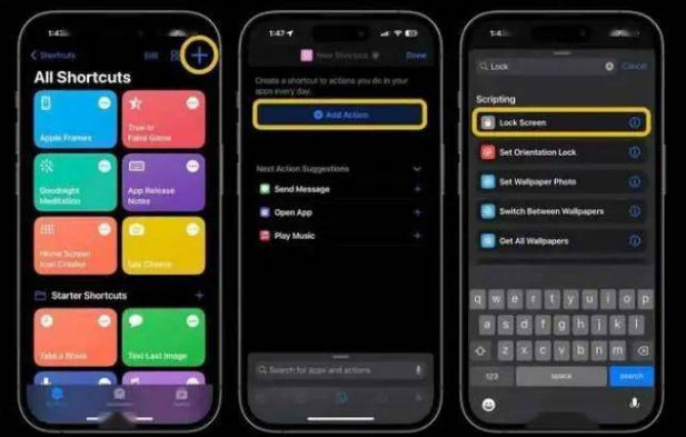 阿拉善苹果14锁屏维修店分享iPhone14升级iOS16.4后如何创建锁屏快捷方式 